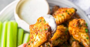Air Fryer Chicken Wings with ranch
