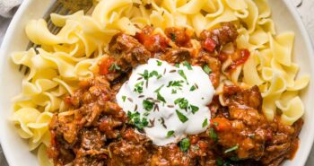 Hungarian Goulash and noodles