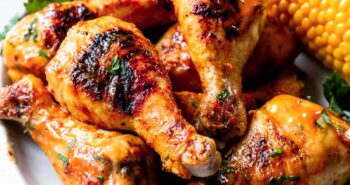 Easy BBQ Chicken on Grill with corn