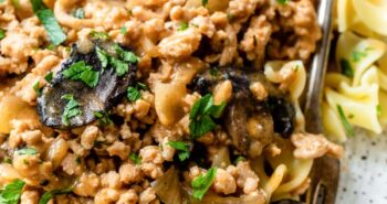 Chicken, Mushrooms, Noodles
