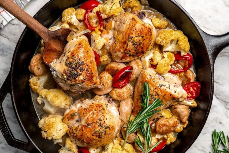 Scarpariello de frango (versão com baixo teor de carboidratos) | Skinnytaste