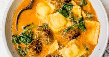 Ravioli Soup with Sausage